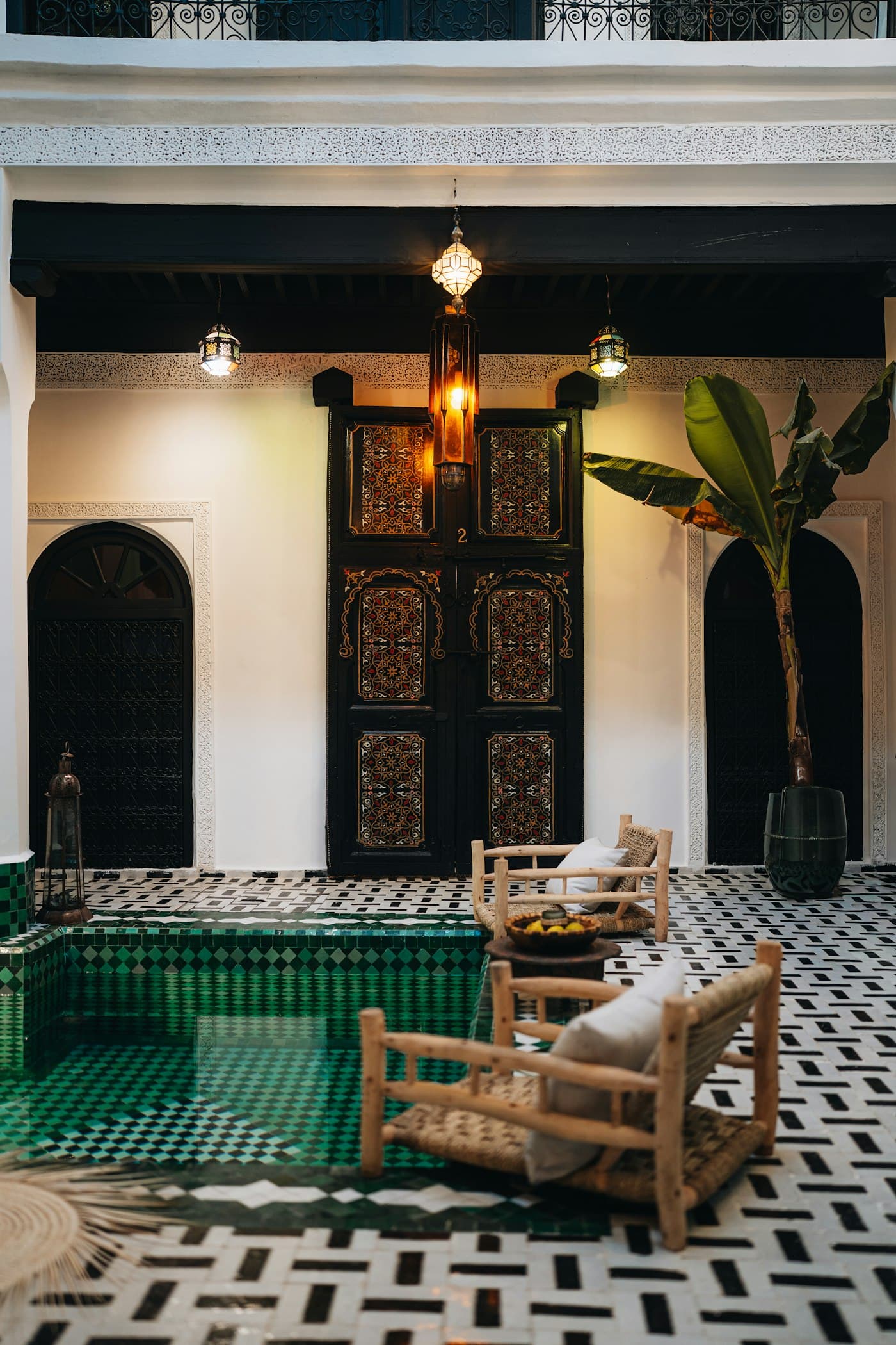 Patio d'un riad à Marrakech